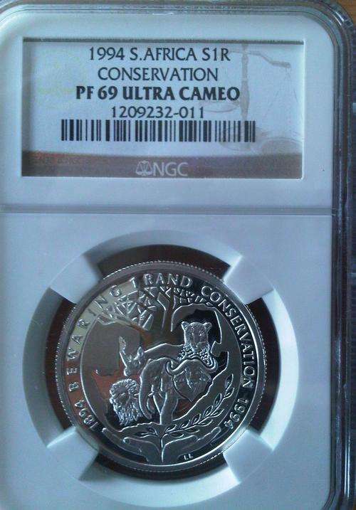 1994 S.AFRICA S1R CONSERVATION NGC- PF69 ULTRA CAMEO@@@ CRAZY R1 START
