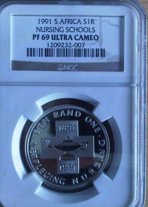 1991 S.AFRICA S1R NURSING SCHOOLS NGC- PF69 ULTRA CAMEO@@@ CRAZY R1 START