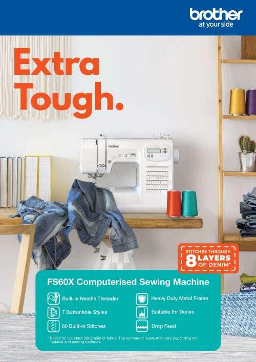 Brother FS60X Electronic Sewing Machine *CLEARANCE SALE, LIMITED STOCK