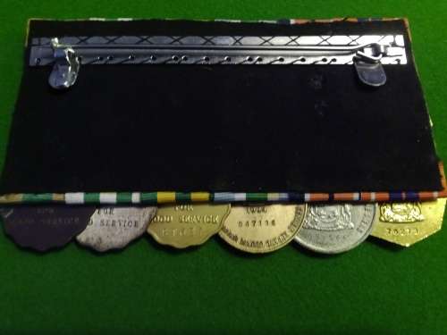 6 Full size SADF court mounted medals group with early Pro Patria swivel suspender