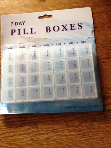 7 or 28 Day Pill Organiser