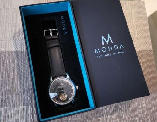 10 K Unique Sapphire 1 Handed Day Night Moonpahse Watch