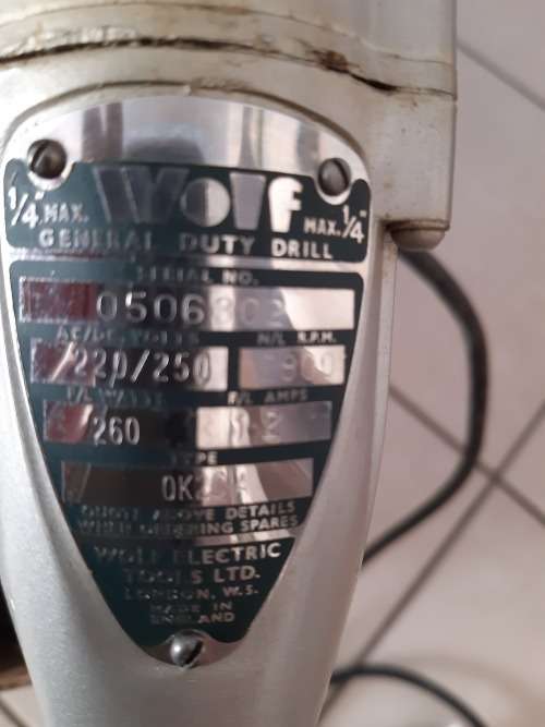 Vintage WOLF OK2c Electric Drill