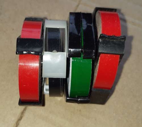 Vintage DYMO M-10 Label Maker Chrome Metal  (incl tape)