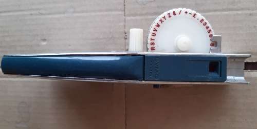 Vintage DYMO M-10 Label Maker Chrome Metal  (incl tape)