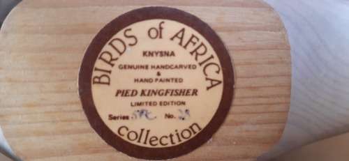 Collectable PIED KINGFISHER BIRD (Hand Carved and Hand Painted)