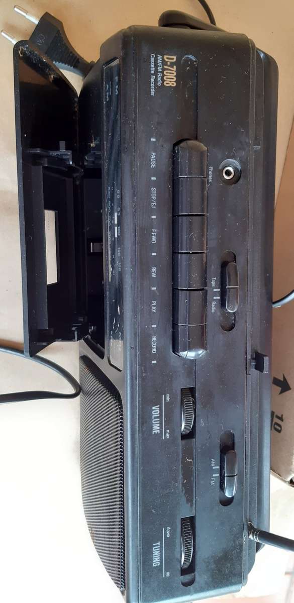 Vintage Philips D7008 Portable FM/AM Radio & Cassette Tape Player