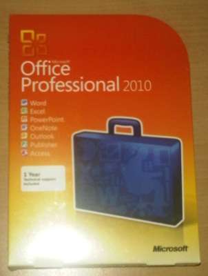 Microsoft Office Professional 2010 WITH license key, NEW, SEALED IN BOX (worth R 5500)