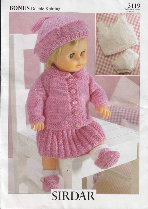 Knitting Sirdar Pink Doll Outfit