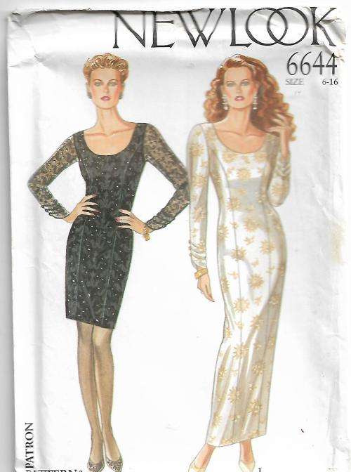 Crafts Sewing Vintage NewLook 6644 Ladies Evening Dress size 6 - 16