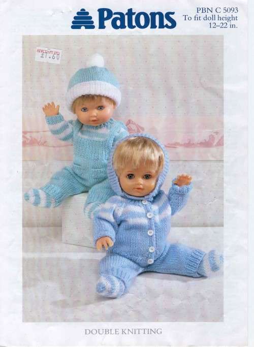 Knitting Doll Patons 5093 Outfits (Digital - PDF Pattern)