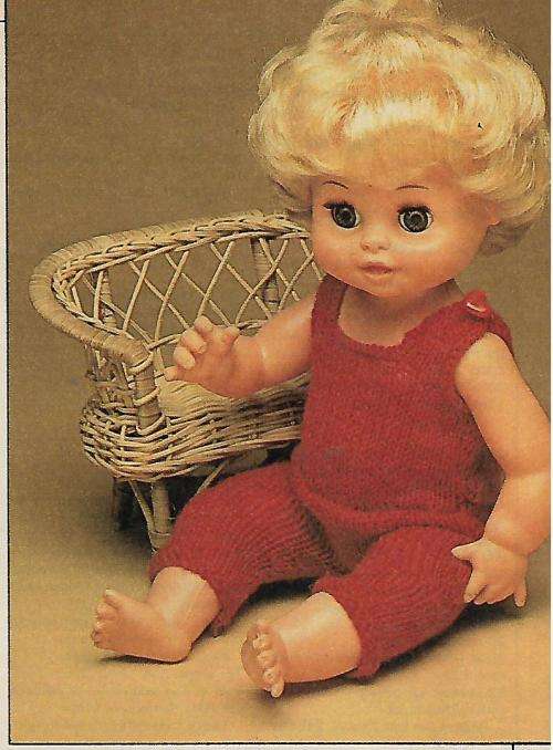 Knitting Doll -  Tiny Tears Doll  Play suit/ Magazine (PDF)