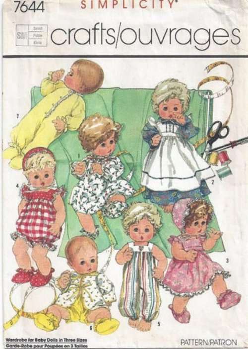 Doll Sewing Pattern - Simplicity7644 (PDF)