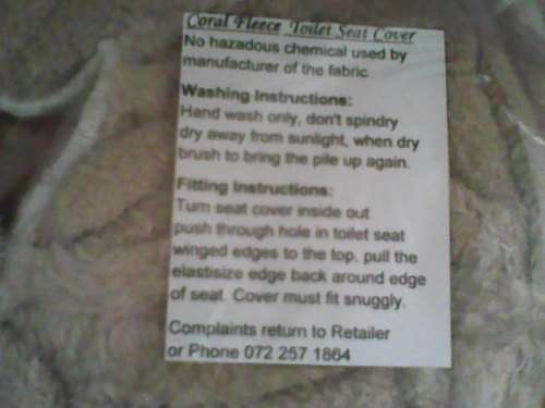 Coral Fleece Toilet Seat Warmer Beige Color