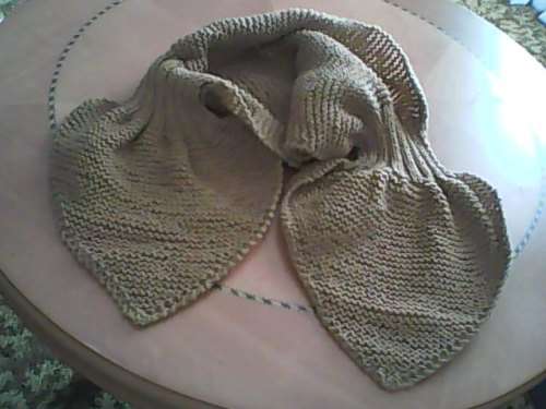 Hand Knitted Ms Maple Scarf Color Camel