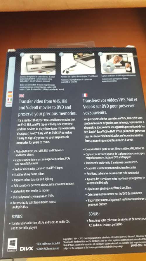 COMPUTER SOFTWARE - ROXI easy VHS to DVD3 plus