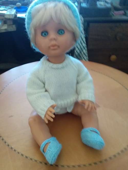 VINTAGE FIRST LOVE DOLLY - 48CM - NO MARKINGS ON FACE OR BODY IN BEAUTIFUL CONDTION