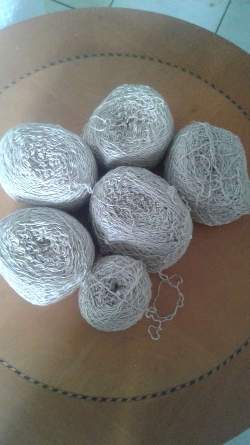 VINTAGE CROCHET YARN DISMANTLED FROM UNFINISHED PROJECT FOR SALE AS ONE LOT