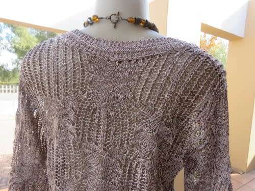 Amazing beige/light brown acrylic knit long top by `BELL BRIDE` in 40/16.Made in Korea.As new.