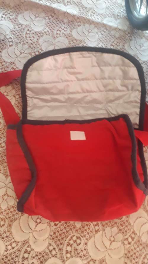 TRENDY DOLL PRAM RED/SILVER - LIKE NEW CONDITION SEE PICTURES