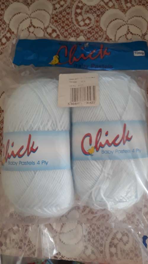 Knitting Yarn: Chick Blue Baby Pastels 4 Ply Wool 2 x 50g