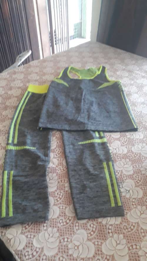 Active Sport Wear - Pre-Loved - Grey and Neon Yellow