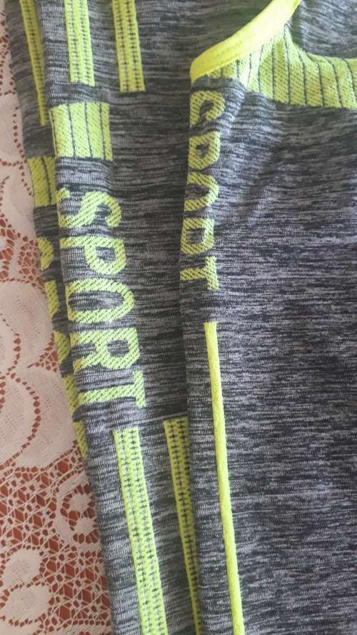 Active Sport Wear - Pre-Loved - Grey and Neon Yellow