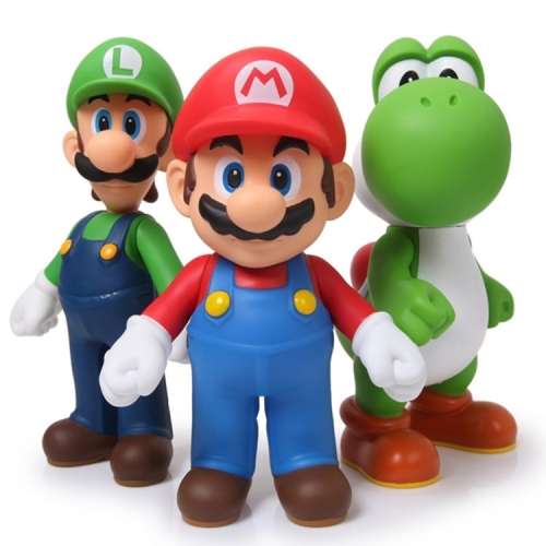 Super Mario 3pcsset Bros Mario Yoshi Luigi PVC Action Figure