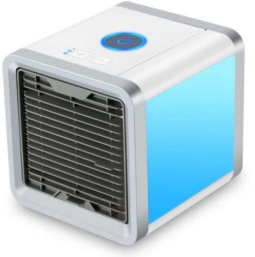 Portable Mini Air Cooler Personal Space Air Conditioner with Soothing LED Light Humidifier