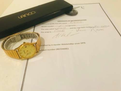 Lanco R.E.G.M Watch Recieved for service!