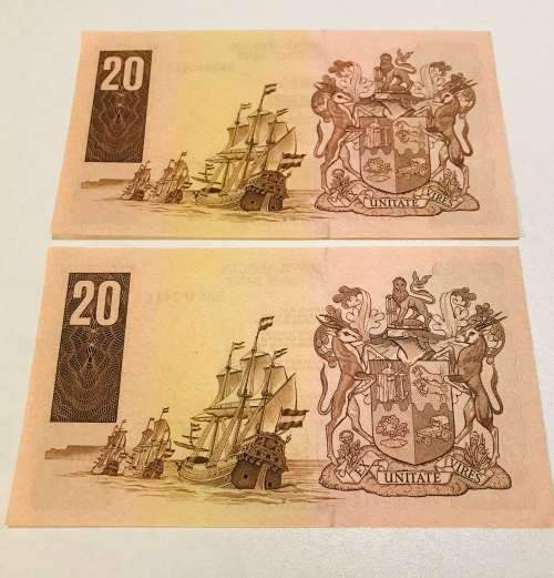 2x Uncirculated R20 Notes In Sequence!!!