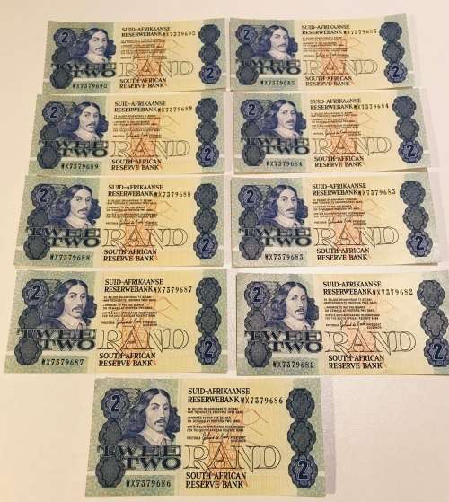 9x Replacement R2 Notes In Sequence and Uncirculated!!!