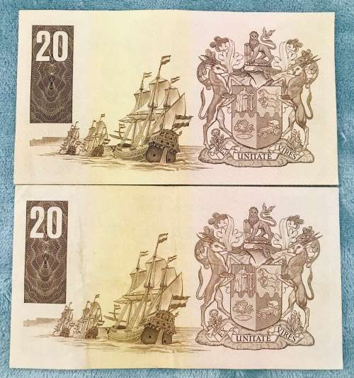 2x Uncirculated Gerhard De Kock R20 Notes!!!