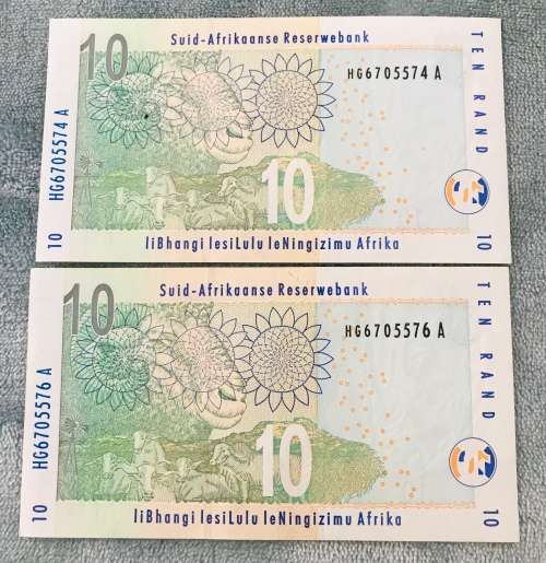 2x Uncirculated R10 Notes!!!