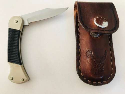 Vintage Puma 255 Solingen Germany Kife With Leather Pouch!!!For Collectors!!!