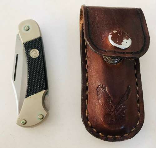 Vintage Puma 255 Solingen Germany Kife With Leather Pouch!!!For Collectors!!!