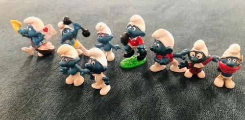**9x Collectors Vintage Smurf Toy Collection!!Some Nice Rare Pieces!!Dont Miss Out!!