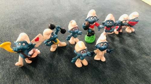 **9x Collectors Vintage Smurf Toy Collection!!Some Nice Rare Pieces!!Dont Miss Out!!