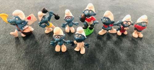 **9x Collectors Vintage Smurf Toy Collection!!Some Nice Rare Pieces!!Dont Miss Out!!