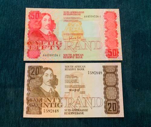 2x Uncirculated South African Collectors Notes