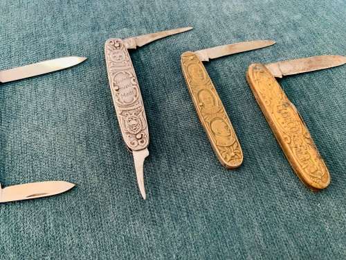 5x Very Collectable Paul Kruger Eendrag knives and more