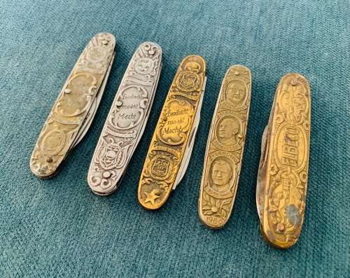 5x Very Collectable Paul Kruger Eendrag knives and more