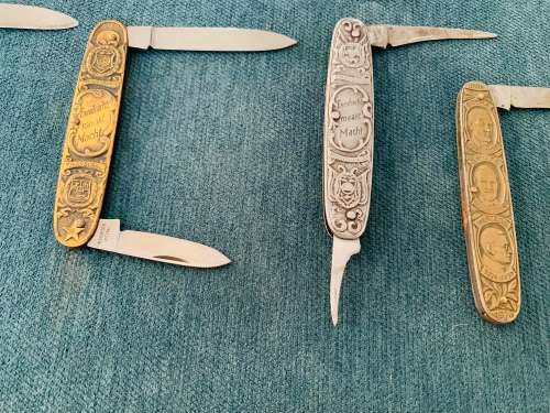 5x Very Collectable Paul Kruger Eendrag knives and more