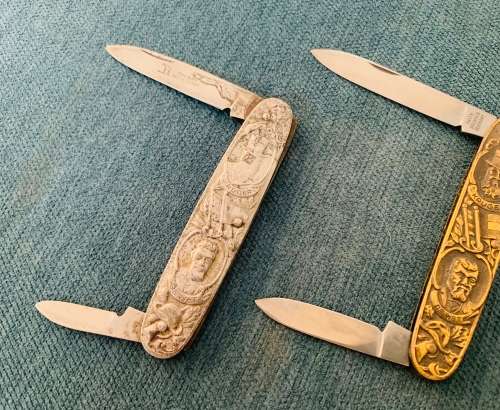 5x Very Collectable Paul Kruger Eendrag knives and more