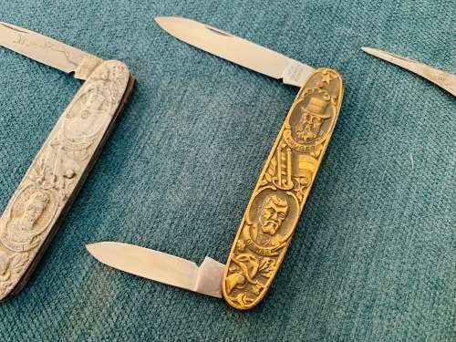 5x Very Collectable Paul Kruger Eendrag knives and more