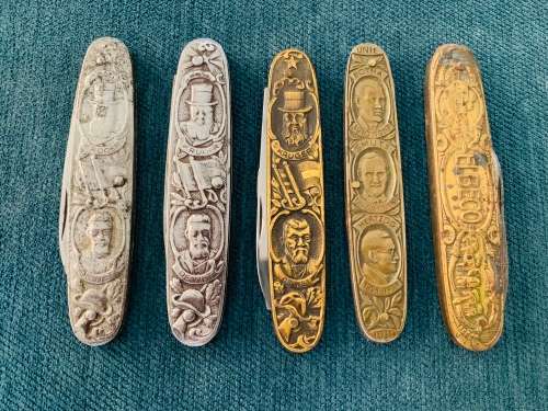 5x Very Collectable Paul Kruger Eendrag knives and more