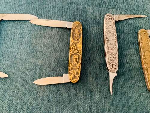 5x Very Collectable Paul Kruger Eendrag knives and more