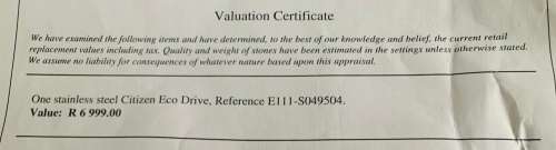 Solid Gents Citizen Eco Drive Watch!Valued @ R6999.00