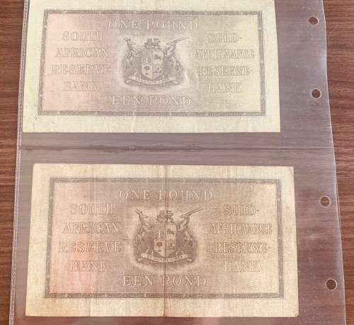 2x Rare Collectors One Pound/Een Pond Notes! in Good Condition!