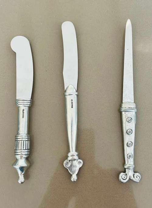 3x Brand New Designer Carrol Boyes Knife Utensils! Valuable Lot